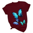 thumbnail image 4 of Camiseta de mujer, camisetas divertidas y bonitas de manga corta para otoño, camiseta con estampado de mariposa, regalo, blusa, regalo para mujer Pompotops hfajkhk125452, 4 of 7
