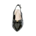 thumbnail image 2 of PEERAGE Sammy 2 Women's Wide Width Slingback Low Heel Leather Dress Shoes BLACK 10, 2 of 6
