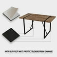 thumbnail image 4 of Holaki Modern Dining Table Set for 4,MDF Wood Colour Dining Table and Modern Dining Chair Set of 4,Metal Base and Legs,Suitable for Living Room,Dining Room,Kitchen(55" Dining Table+4 Dining Chairs), 4 of 12