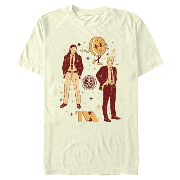 Men's Marvel Loki Retro Characters  Graphic Tee Beige Small