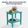 thumbnail image 4 of JUSTLET HDPE Double-Layer End Table for Living Room, Indoor & Outdoor Use, patio side table, Turquoise, 4 of 7
