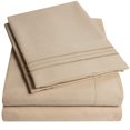 thumbnail image 1 of 1500 Supreme Collection Juego de sábanas King Taupe – Juego de sábanas y fundas de almohada de hotel de lujo para colchón King – Tiras elásticas extra suaves en las esquinas Sábanas de bolsillo profun, 1 of 1