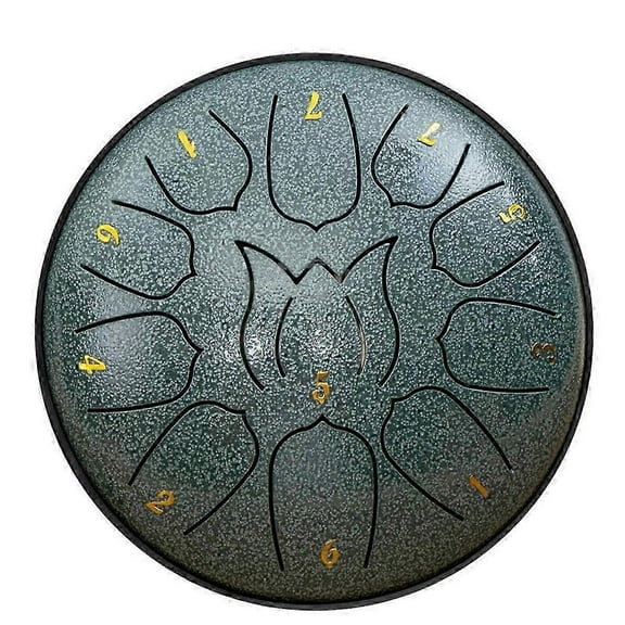 6-Inch 11-Tone Rain Drum Outdoor Garden Rain Drum Waterproof Music Rain Drum Forget Friends Drum Adult Handheld Drum,B