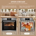 thumbnail image 5 of Oven Skirt Curtain for Kitchen 24x32 Inch, Fall Pumpkins Oven Curtain with 8 Ribbon Ties & Ruffle Trim, Stove Skirt Curtain Dishwasher for Cabinets Over Sinks Thanksgiving Black Plaid Maple Leaf, 5 of 9