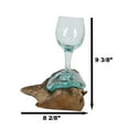 thumbnail image 6 of Balinese Handicraft Natural Driftwood Root With Molten Hand Blown Wine Glass, 6 of 8