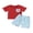 Red, variant on BemeyourBBs Toddler Baby Boy 4th of July Outfit Patriot Fourth of July Summer Independence Day Clothes American Flag Chest Pocket Short Sleeve T-Shirts with Shorts 2 Pcs Set