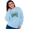 thumbnail image 4 of Sow Grow Garden Life Gardening Green Women Crewneck Sweatshirt Brisco Brands M, 4 of 6