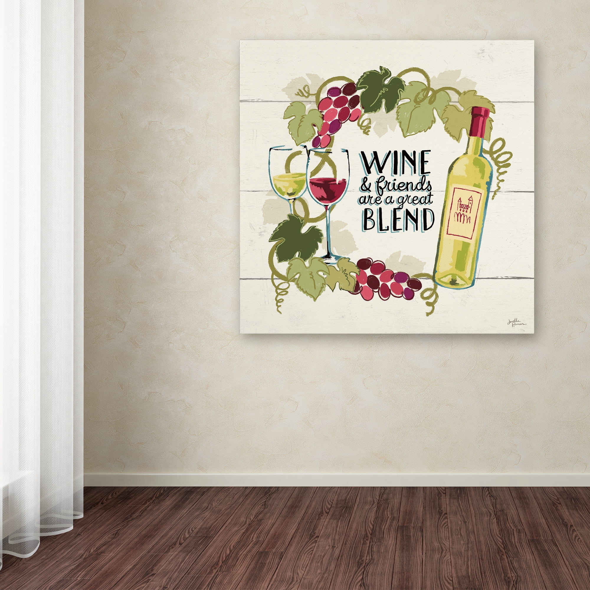 Trademark Fine Art 'Wine and Friends V' Canvas Art by Janelle Penner