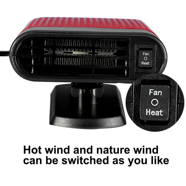 Window Defroster, 12V Car Portable Electric Window Heater Heating Dryer  Windshield Fan Defroster Demister, Portable Car Heater and Defroster(Red)