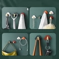 thumbnail image 2 of 4 Pcs Creative Cloud Shape Wall Perforation-free Non-trace Kitchen Bathroom Wall Hooks, 2 of 5