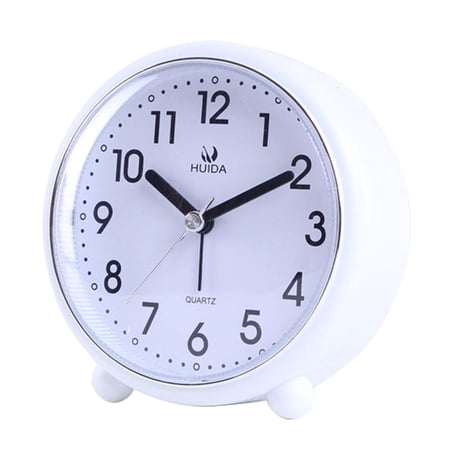 Giaone Silents Alarm Clock 4inch NonTicking Small Clock for Bedroom or Desk