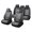 BlackGray, variant on Premium Faux Leather 5-Seater Full Car Seat Covers - Breathable Waterproof Full-Coverage Protectors, Fit Most Sedans, SUVs, Hatchbacks & Crossovers