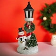 thumbnail image 2 of nvzhuang Christmas Light up Table Decoration Cute Santa/Snowman Under Streetlight Figurine Statues for Home Countertop Decor, 2 of 5