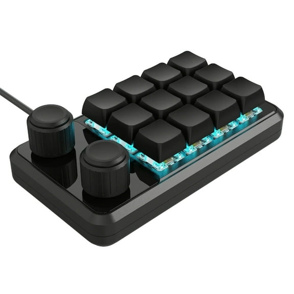 Programmable Mechanical Macros Pad with 12 Key and Type C Cable for Gamers
