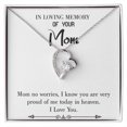thumbnail image 2 of To Mom Remembrance Message Mom no Worries White Forever Necklace w Message Card, 2 of 7