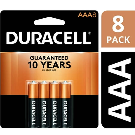 Duracell 1.5V Coppertop Alkaline, AAA Batteries, 8 Pack