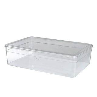 Plastic Storage Bins With Lids Storage Containers Features  Airtight Lid To Keeps Safe From Elements, Dust And Pests, Clear Storage  Bins Plastic Totes Box American Made (12Q - 16” X 11” X 6”)