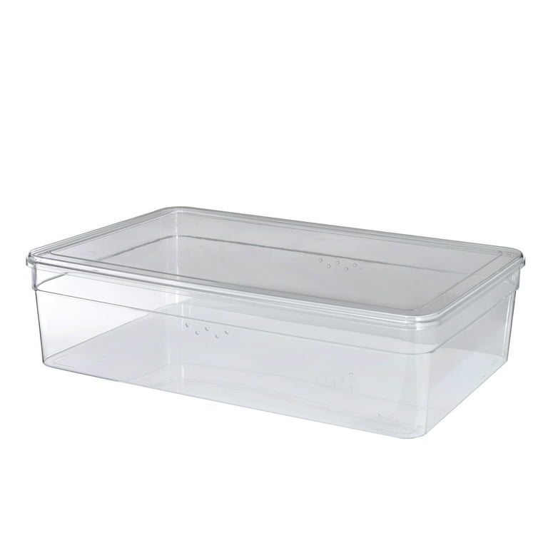 2 pack Mainstays Clear Glossy Plastic Boot Shoe Box with Lid Adult Size Walmart