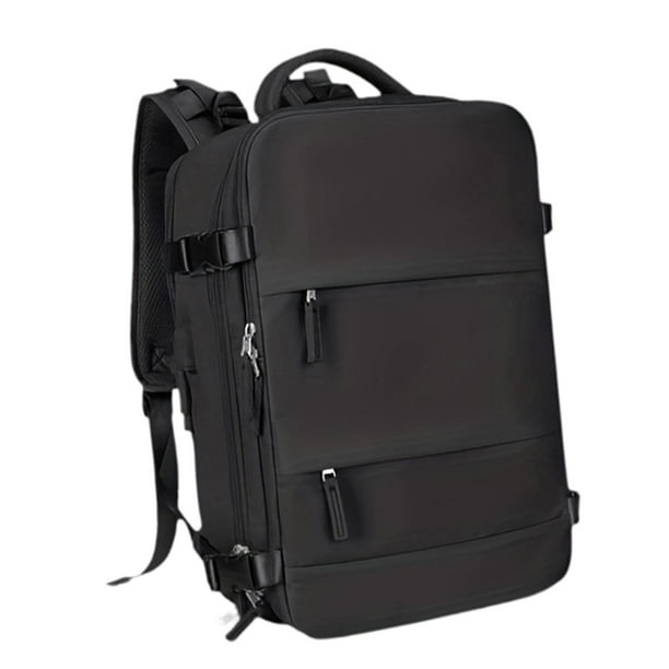 Mochila de viaje para mujeres y hombres, mochila para ordenador portátil, para aviones, viajes, Camping, fin de semana Negro