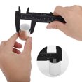 thumbnail image 4 of Unique Bargains 1 Pc Mini Eyebrow Measuring Ruler Double Scale Aliper Measuring Tool 8.27"x2.91" Black, 4 of 7