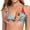 Blue Floral, variant on Women’s V Neck Triangle Bikini Top Crisscross Back Swimsuit Tops Padded Push Up Bathing Suit
