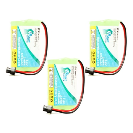 3x Pack - UpStart Battery Uniden DECT1363W Battery - Replacement for Uniden Cordless Phone Battery (1200mAh, 2.4V, NI-MH)