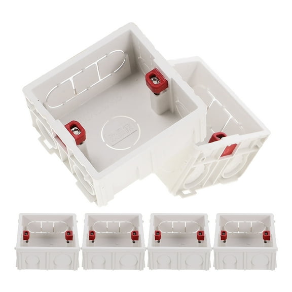 RENACLIPY 6-Pack Weatherproof PVC Junction Box Outdoor Electrical Enclosure Wall Mount with Easy Installation