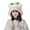 White, variant on ShomPort 4-10 Years Christmas Fleece Caps for Little Girls Ear-Covering Stylish Beanies with Cute Ear Winter Casual Hats