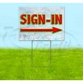 thumbnail image 1 of Sign-In Arrow (18" x 24") Yard Sign, Includes Metal Step Stake, 1 of 6