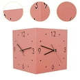 thumbnail image 6 of TISHITA Double Sided Corner Wall Clock Decorative Easy to Install Square Corner Clock Non Ticking Silent for Cafe Home Office Kitchen Pink, 6 of 8
