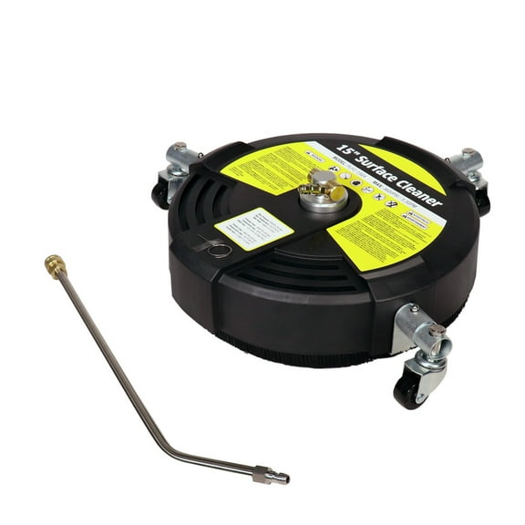 Erie Tools 15” Plastic Reversible Surface Cleaner W/ Rotating Wheels