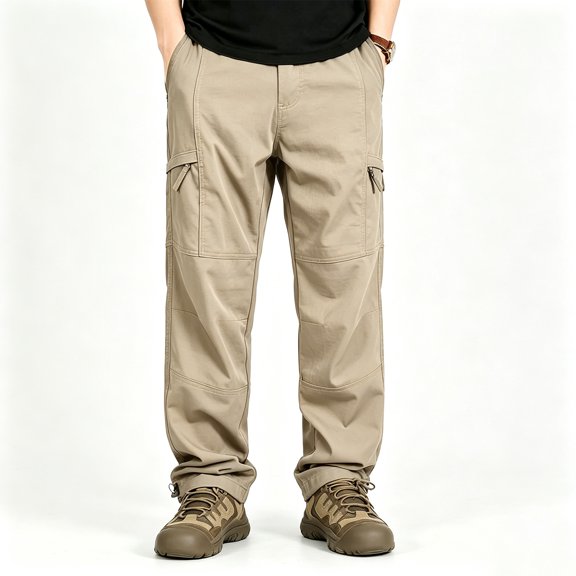 Men Cargo Work Pants UPF50 Stretch Tapered Light Breathable Outdoor Daily Pants S-XL