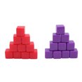 thumbnail image 1 of Cubo De Dados En , Dados En Rojo Y Morado, 20 Piezas, Portátil Con Bolsa De Almacenamiento Para Juegos De Mesa, 1 of 7