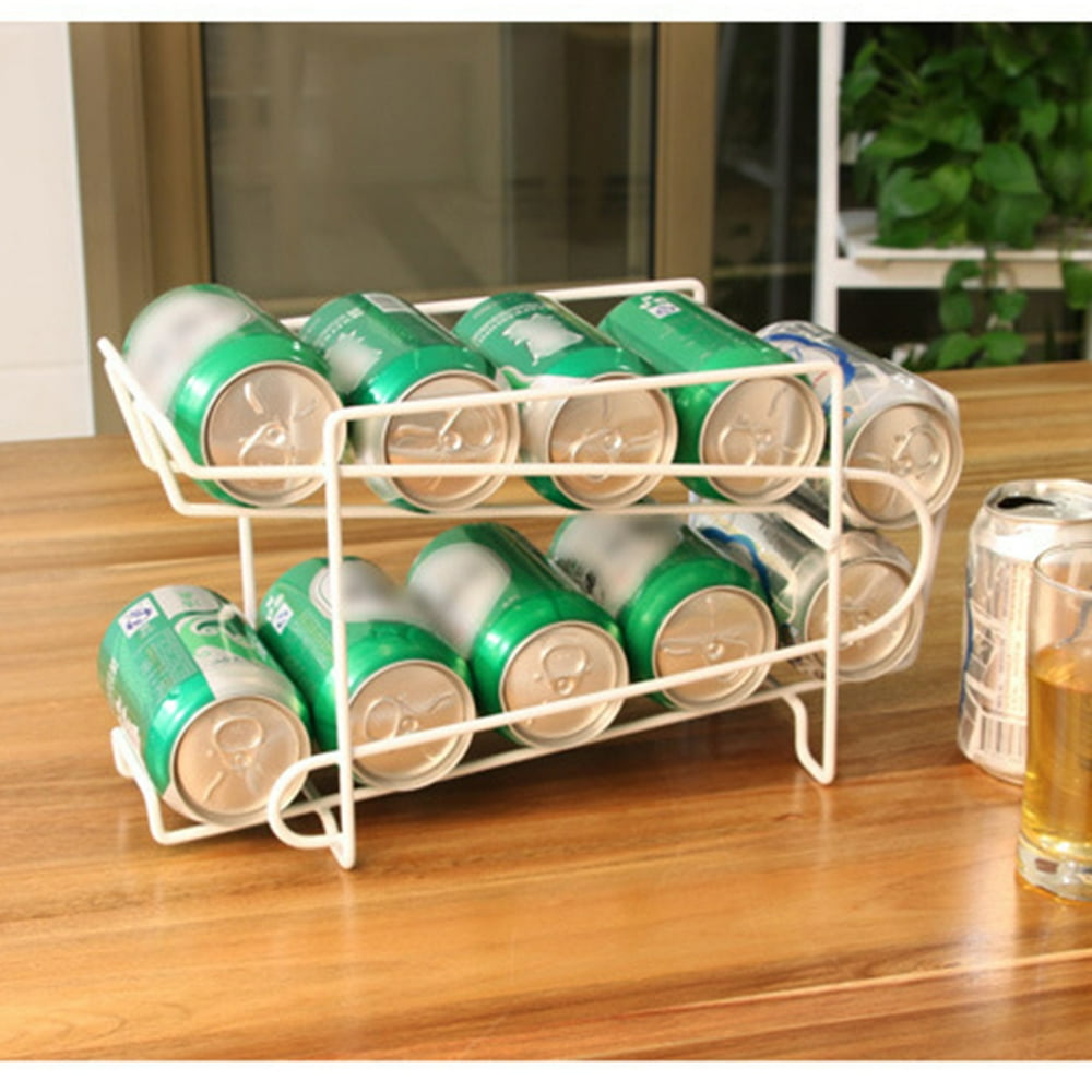 2Tier Can Dispenser Organizer Holds 10 Standard Food or Soda Cans by
