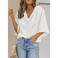 thumbnail image 4 of Womens Blouses and Tops Short Sleeve Chiffon Shirts and Tops, 4 of 8