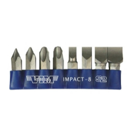 VIM Tools IMPACT-8 8 Piece Impact Driver Quality S2 Bit (Best Impact Bit Set)