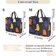 thumbnail image 2 of FORMRS Womens Corduroy Tote Bag Crossbody Shoulder Handbag with Pocket, Halloween Colorful Ghosts, 2 of 7