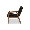 thumbnail image 6 of Baxton Studio Sorrento Mid-century Retro Modern Black Faux Leather Upholstered Wooden Lounge Chair, 6 of 6
