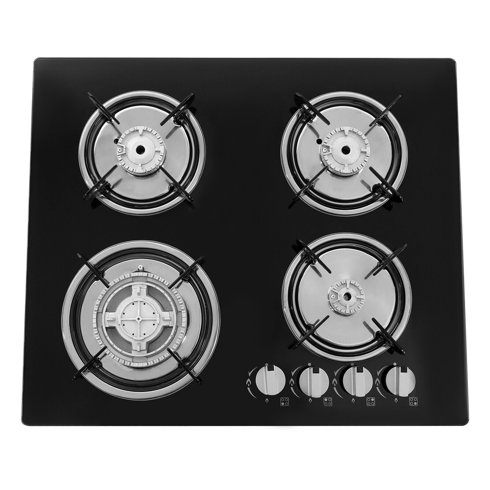 Built-in 4 Burner Gas Stove Gas Cooktop 23.2 inch Gas Stove Top Aluminum Alloy