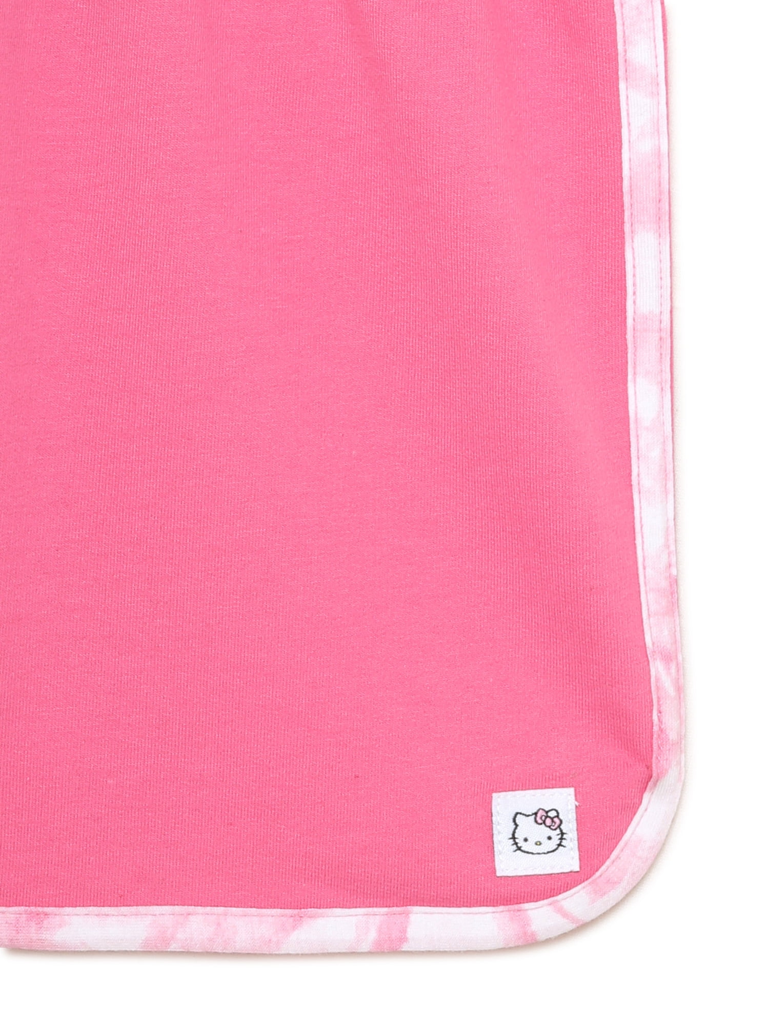 Hello Kitty Girls Hoodie T-Shirt and Shorts, 2 Piece Cosplay Outfit Set, Sizes 4-10