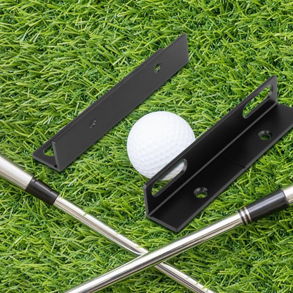 BAOSITY 2Pcs Golf Putting Gate Practice Golf for Yard Backyard Training Black