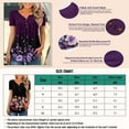 thumbnail image 3 of KISSMODA Summer Short Sleeve Oversized Flowy T Shirts for Women Casual Cute V Neck Floral Plus Size Tunic Tops Blouse, 3 of 7