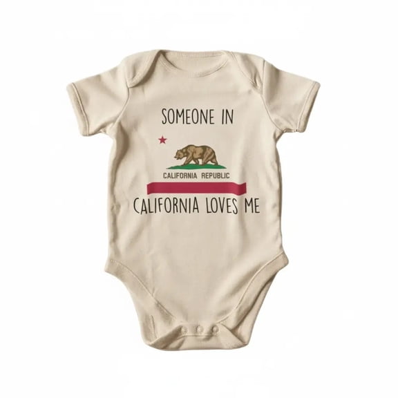 California Flag Newborn Baby Bodysuit