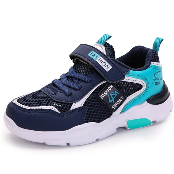 Eashi leisure trend single mesh double mesh leather breathable non slip light running shoes.