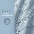 thumbnail image 4 of REGALWOVEN Boho Farmhouse 3D Wavy Striped Shower Curtain with Tassel Shower Curtain Sets with 12 Hooks, Water-Repellent Fabric Blue 72"W x 72"L, 4 of 7