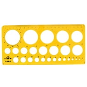 Uxcell 0.08’’-1.57’’ Diameter Range Circles Drawing Stencil Template Ruler Plastic Clear Yellow