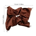 thumbnail image 2 of Hytrove 1Pack Velvet Hair Scrunchies Coffee Square Korean Style Elegant Women Headdress Autumn and Winter Hairstyles, 2 of 7