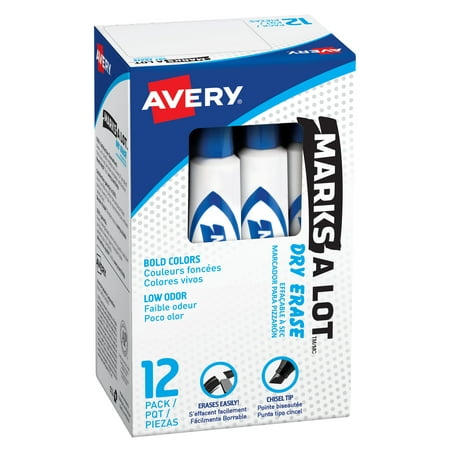 Avery Marks A Lot Dry Erase Markers, Desk-Style, 1 Blue Marker