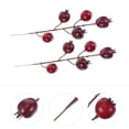 thumbnail image 5 of 3pcs Navidad Artificial Granada Flor Bayas Ramas Bayas (Rojo Oscuro), 5 of 5