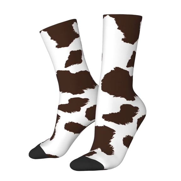 Rateoe Brown Cow for Women Casual Calf Socks - Cute Crew Socks - Thin Soft Above Ankle Socks Size 5-11